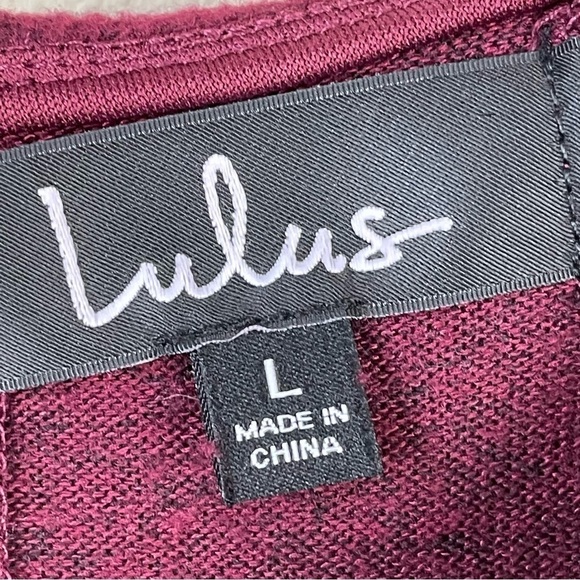 Lulus Favorite Tune Burgundy Faux Wrap Sweater Dress - Picture 14 of 16